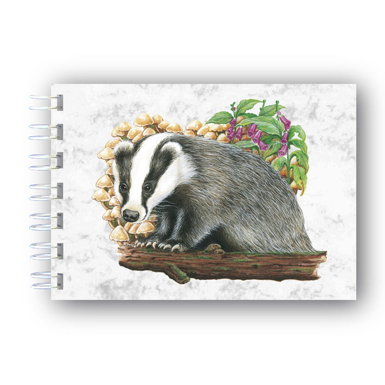 A6 Badger Wire Bound Marble Notebook from Dormouse Cards