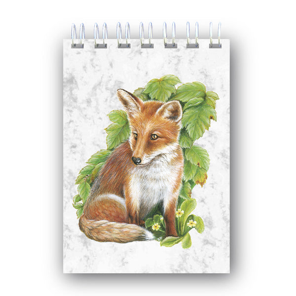 A6 Fox Wire Bound Marble Notebook from Dormouse Cards
