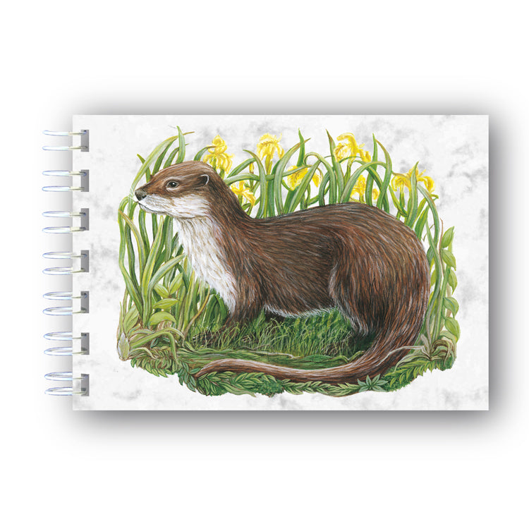 A6 Otter Wire Bound Marble Notebook from Dormouse Cards