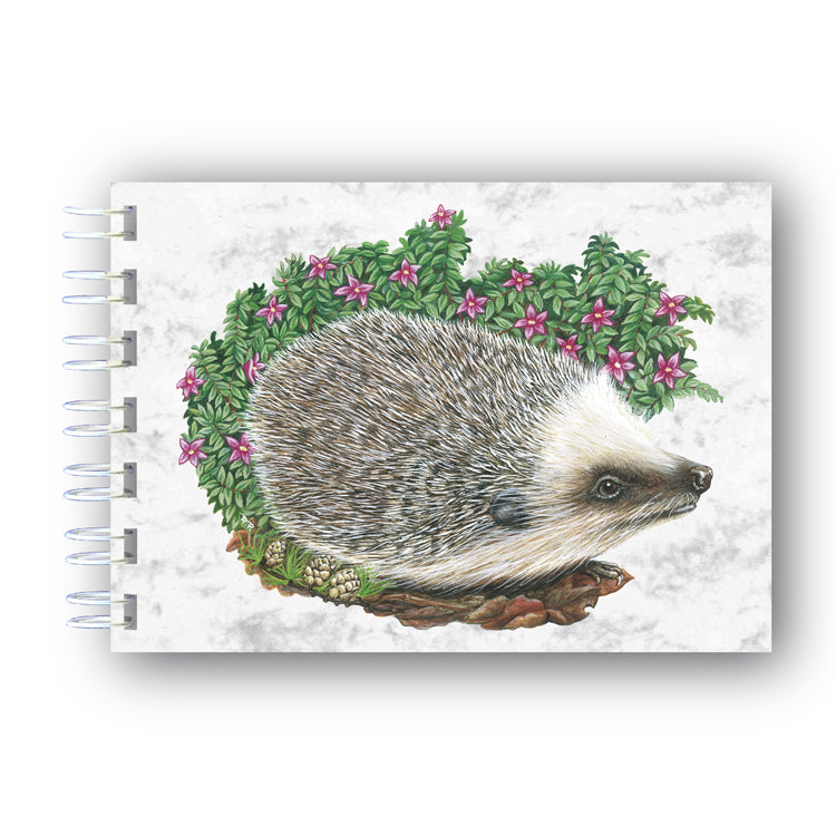 A6 Hedgehog Wire bound Marble Notebook from Dormouse Cards