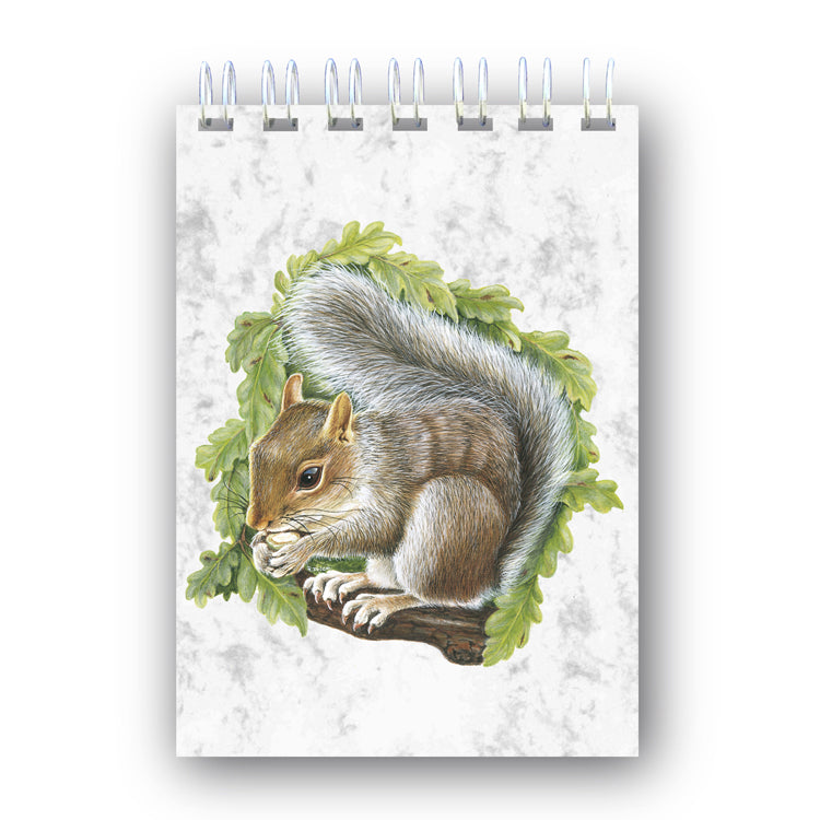 A6 Squirrel Wire Bound Marble Notebook from Dormouse Cards