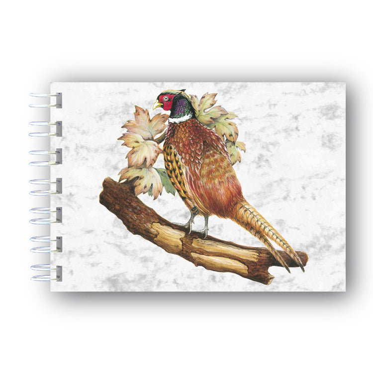 A6 Pheasent Wire Bound Marble Notebook from Dormouse Cards