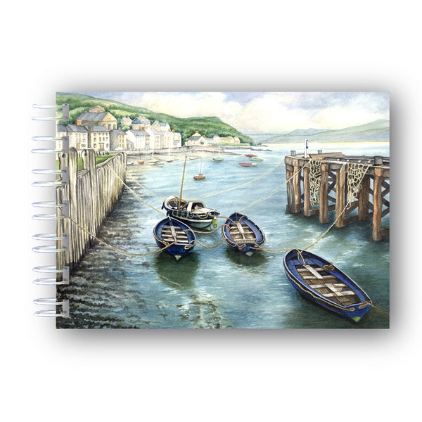 A6 Boats at Aberdovey Wire Bound Notebook from Dormouse Cards