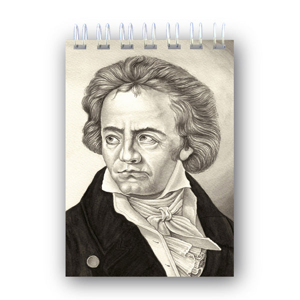 A6 Beethoven Wire Bound Notebook from Dormouse Cards