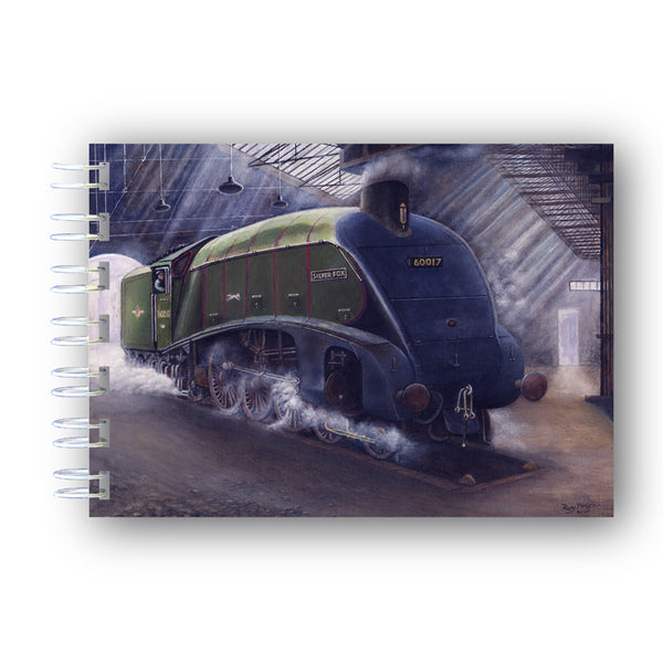 A6 Silver Fox Steam Train Wire Bound Notebook from Dormouse Cards