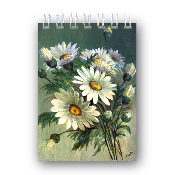 A6 Wire Bound Marguerites Notebook from Dormouse Cards
