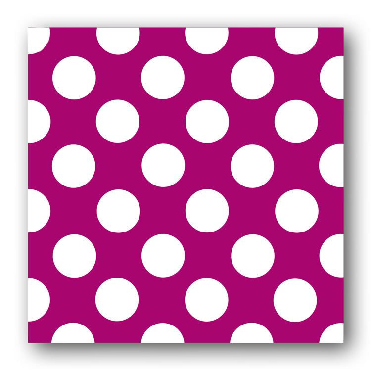 Fuschia and White Polka Dot Notelets from Dormouse Cards