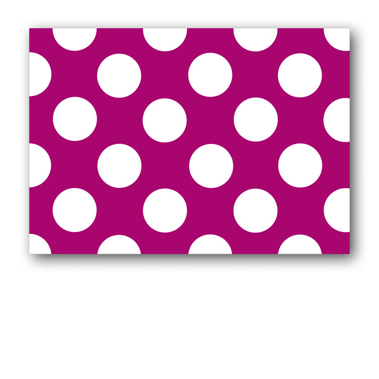 Pack of 10 A6 Fuschia and White Polka Dot Postcards