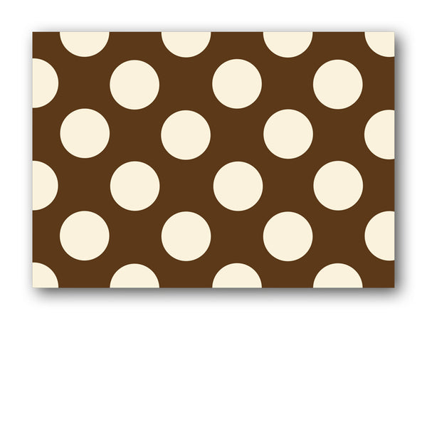 Brown and Cream Polka Dot Postcards from Dormouse Cards