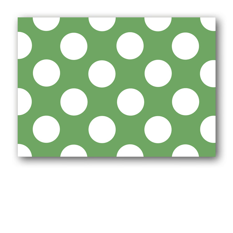 Green and White Polka Dot Postcards from Dormouse Cards