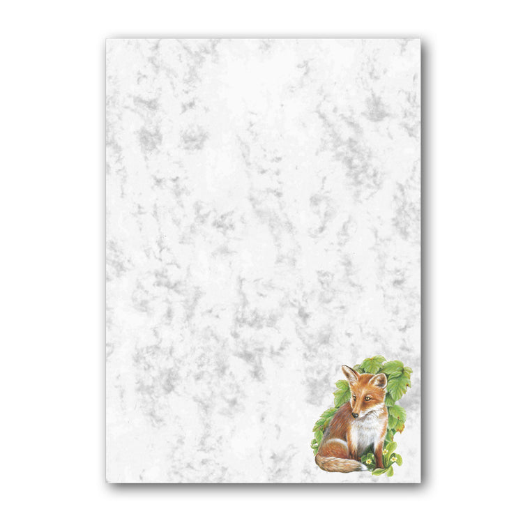 A5 Fox Marble Notepaper from Dormouse Cards