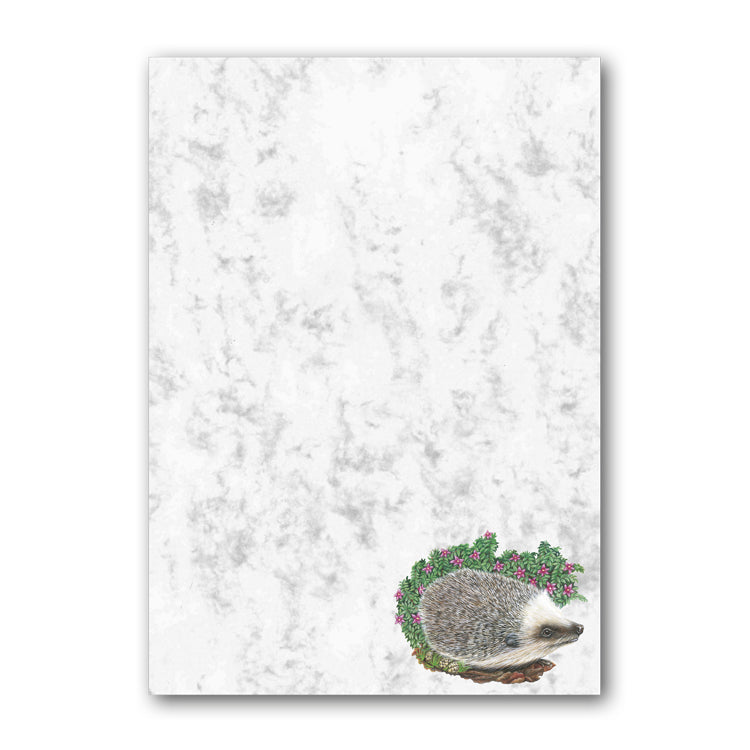 A5 Hedgehog Marble Notepaper from Dormouse Cards 