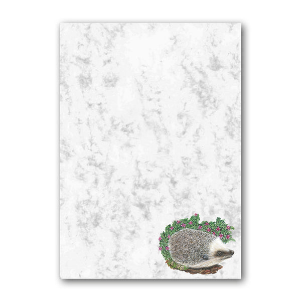 A5 Hedgehog Marble Notepaper from Dormouse Cards 
