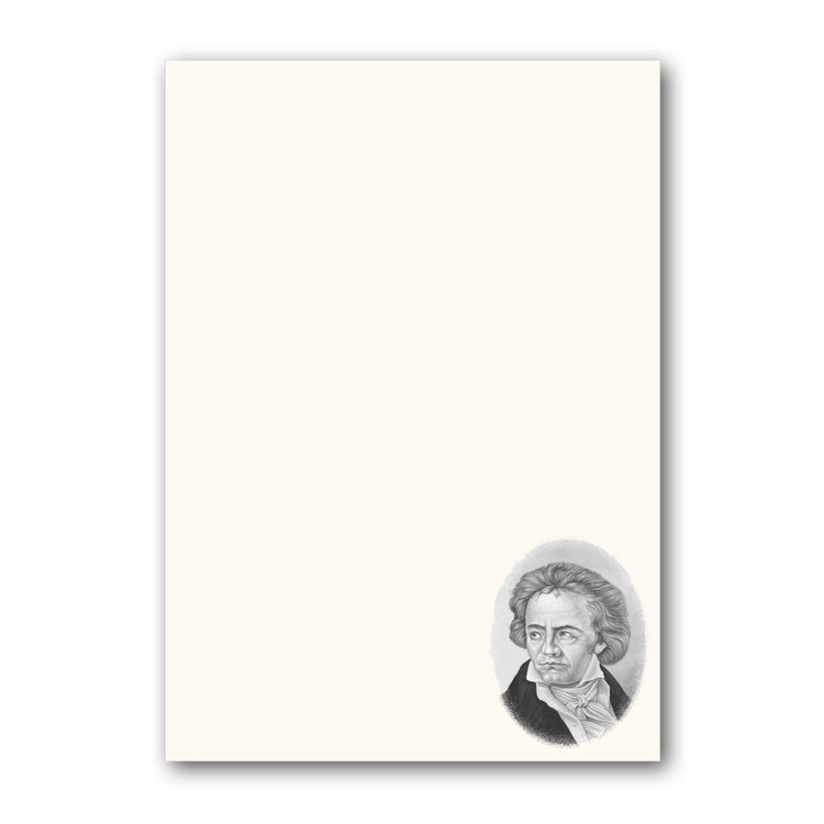 A5 Beethoven Notepaper from Dormouse Cards