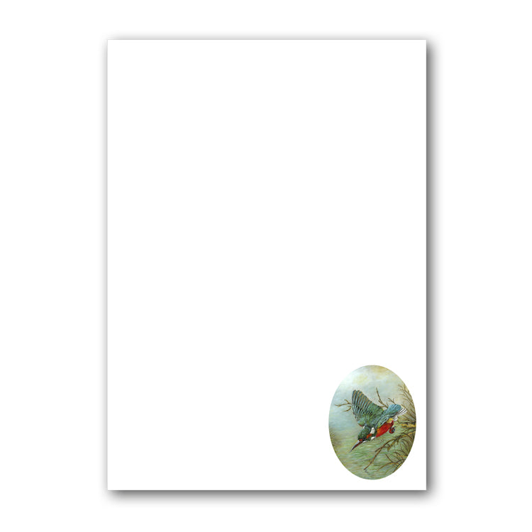 A5 Kingfisher Notepaper from Dormouse Cards