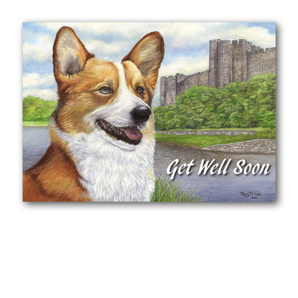Welsh Corgi Get Well Soon Card from Dormouse Cards