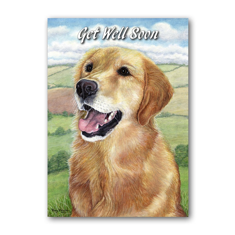 Golden Retriever Get Well Soon Card from Dormouse Cards