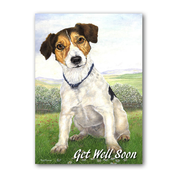 Jack Russell Terrier Get Well Soon Card from Dormouse Cards