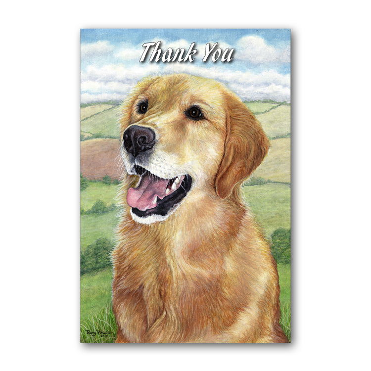 Golden Retriever Thank You Card from Dormouse Cards