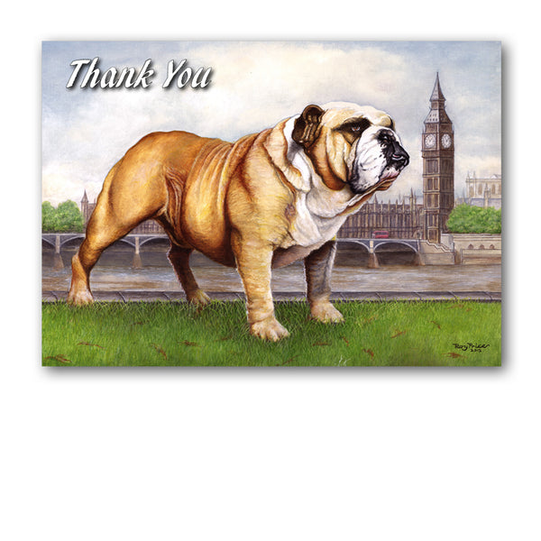 Bulldog Thank You Card from Dormouse Cards