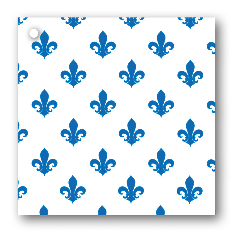 Pack of 10 Blue & White Fleur de List Gift Tags from Dormouse Cards