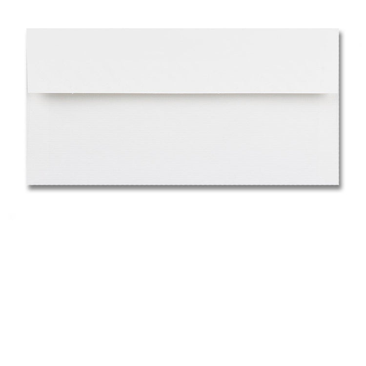 DL High White Conqueror textured envelopes supplied with A4 plain notepaper from Dormouse Cards