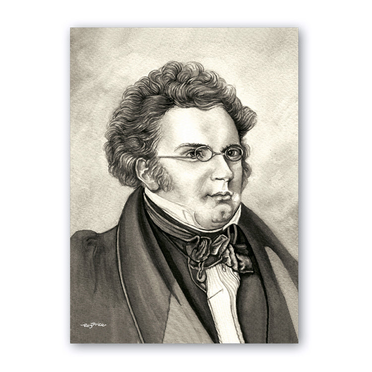 Schubert Birthday Card and Gift Tags from Dormouse Cards