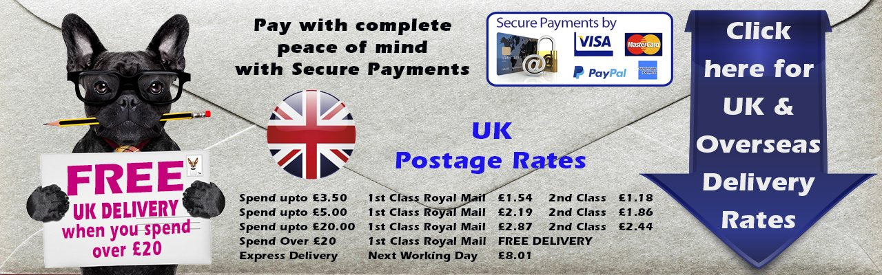 UK and Overseas Delivery Rates from Dormouse Cards